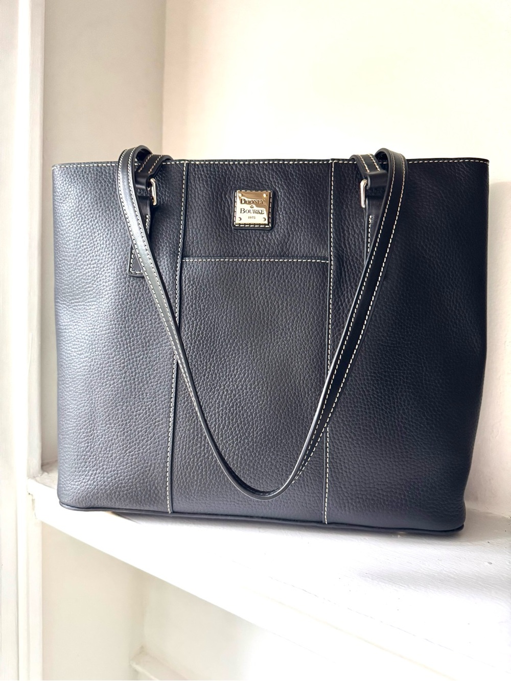 Dooney & Bourke Black Pebbled Leather Tote